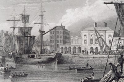 Het Douanehuis, Limerick, Ierland in de jaren 1830, uit 