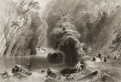 De Dargle Rivier, County Wicklow, uit 