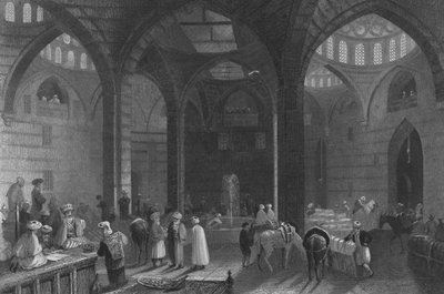 De Grote Khan in Damascus door William Henry Bartlett