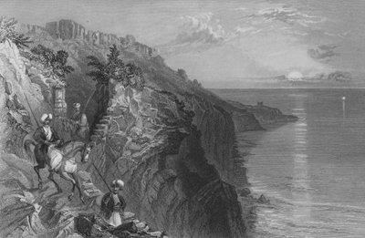 De Ladder van Tyrus, een pas aan de kust bij Tyrus door William Henry Bartlett