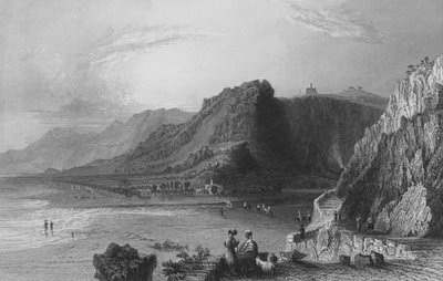 De Nahr-el-Kelb, of Rivier van de Hond, die de patriarchaten van Jeruzalem en Antiochië scheidt door William Henry Bartlett