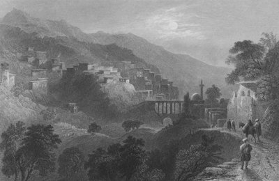 De Pas van Beilan, Mount Amanus, op de Benadering van Antiochië door William Henry Bartlett