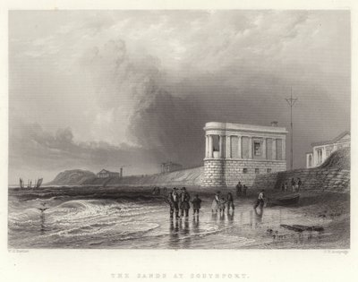 De zandstranden van Southport door William Henry Bartlett