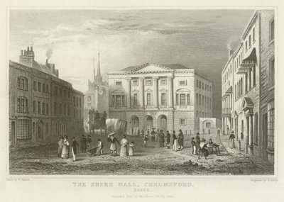 Het Shire Hall, Chelmsford, Essex door William Henry Bartlett