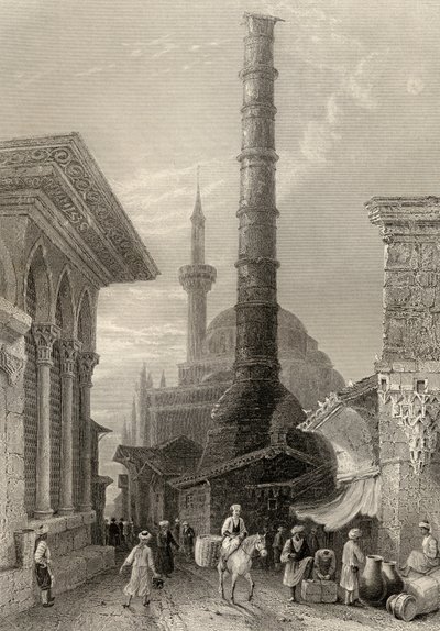 De Tchernberle Tash, Constantinopel, Istanbul, Turkije, gegraveerd door J. Carter door William Henry Bartlett