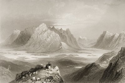 Uitzicht vanaf Cloonacartin Hill, Connemara, County Galway, uit 