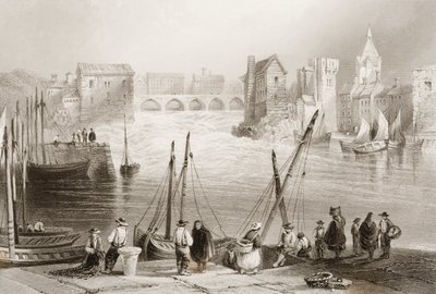 Uitzicht op Galway vanuit de Claddagh, County Galway, Ierland, uit 