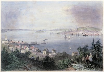 Uitzicht op Halifax - in "Canadian Scenery illustrated" door William Henri Barlett, ed. George Virtue door William Henry Bartlett