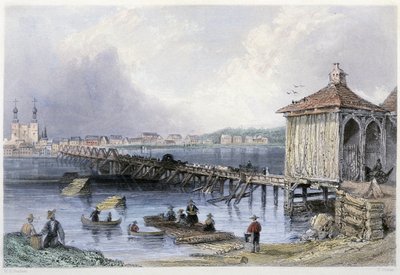 Uitzicht op een brug over de Richelieu-rivier bij St John