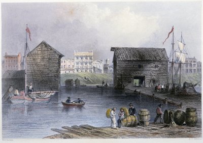 Uitzicht op de Docks van Toronto - in "Canadian scenery illustrated" door Bartlett W. H. door William Henry Bartlett