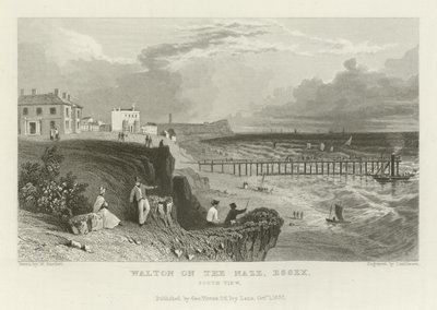 Walton on the Naze, Essex, Zuidzicht door William Henry Bartlett