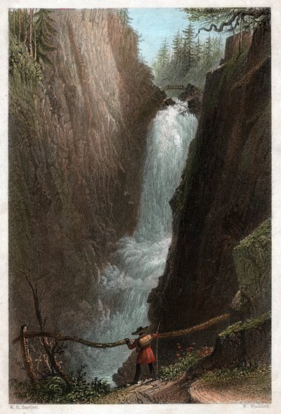 Watervallen van de Aar door William Henry Bartlett