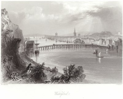Waterford in County Waterford door William Henry Bartlett