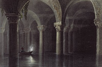Yere Batan Serai (De Cisternen) Istanbul, gegraveerd door J.T. Willmore, ca. 1850 door William Henry Bartlett