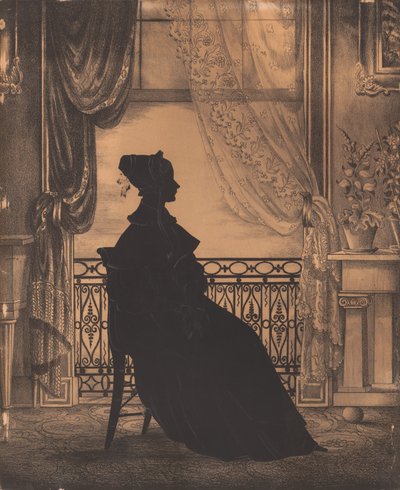 Portret van een Vrouw voor een Raam, voor 1860 door William Henry Brown