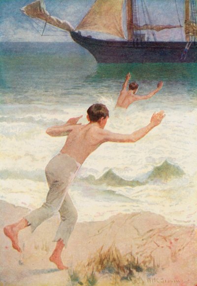 Ik sprong overboord op hetzelfde moment dat Jack de zee in sprong door William Henry Charles Groome