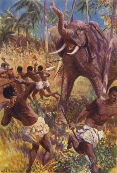 Illustratie voor The Gorilla Hunters door R M Ballantyne door William Henry Charles Groome