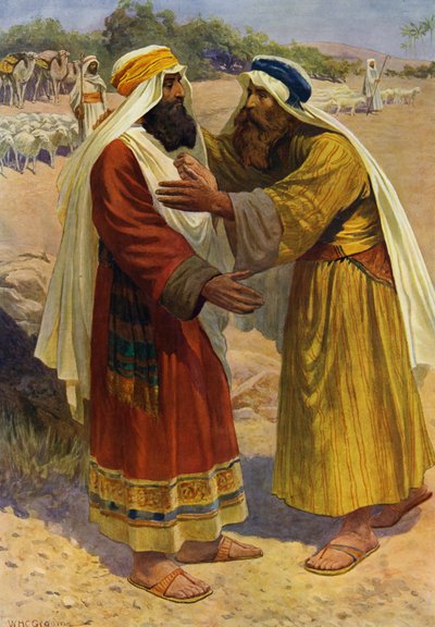 Ontmoeting van Jacob en Esau door William Henry Charles Groome