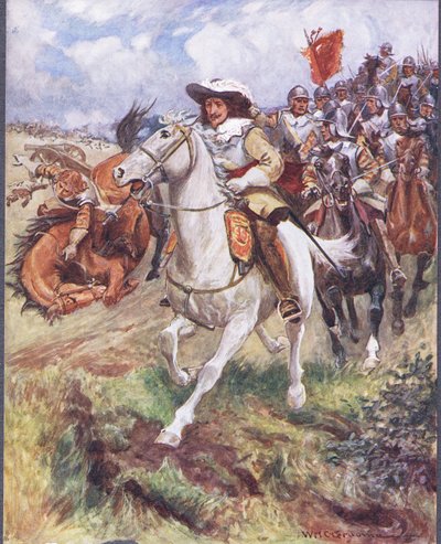 Onze kurassiers hebben de rangen van de vervloekten doorbroken, illustratie uit 