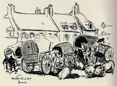 Montreuil-Sur-Mer, Frankrijk, ca. 1907 door William Henry Charlton