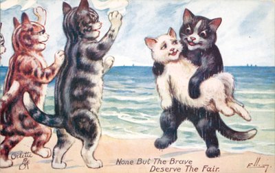 Humoristische kattenkaart door William Henry Ellam