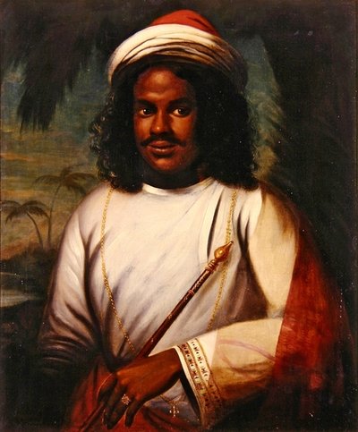 Portret van een Indiase Prins door William Henry Florio Hutchinson