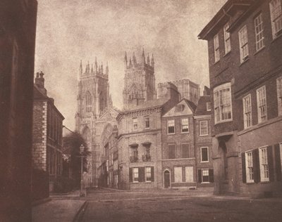 Een Scène in York: York Minster vanaf Lop Lane door William Henry Fox Talbot