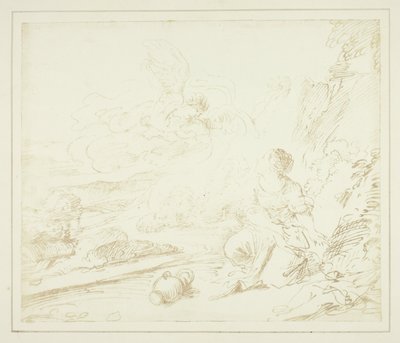 Hagar in de Woestijn door William Henry Fox Talbot
