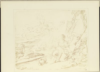 Hagar in de woestijn door William Henry Fox Talbot