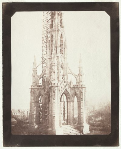 Scott Monument in Aanbouw door William Henry Fox Talbot