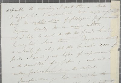 Ondertekende brief van William Henry Fox Talbot aan James David Forbes door William Henry Fox Talbot