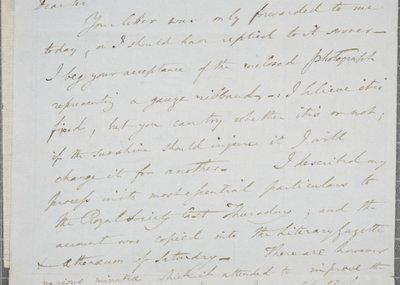 Ondertekende brief van William Henry Fox Talbot aan James David Forbes door William Henry Fox Talbot
