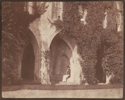 De eerwaarde Calvert Jones in de kloostergangen van Lacock Abbey door William Henry Fox Talbot