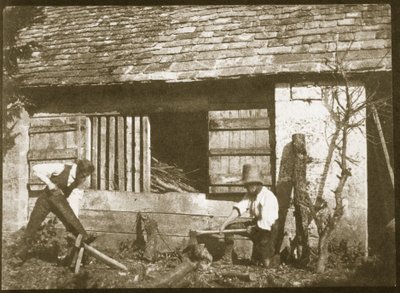 De houthakkers, 1845 door William Henry Fox Talbot