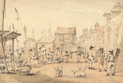 Vismarkt, Hastings door William Henry Harriott