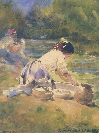 Een Mexicaanse wasserij, 1895 door William Henry Holmes
