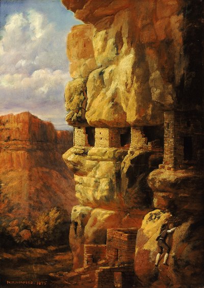 Klifwoningen aan de Rio Mancos, Colorado door William Henry Holmes