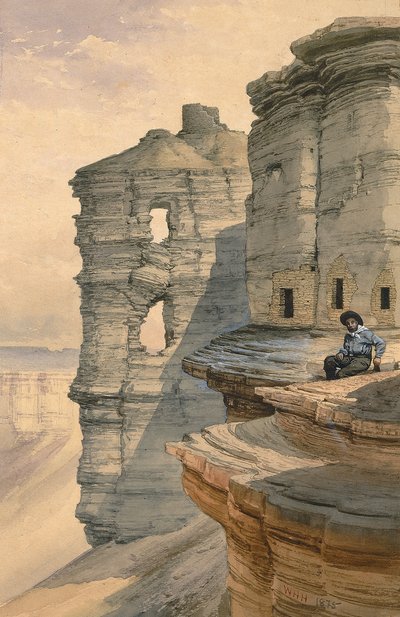Klifwoningen aan de Rio Mancos, Colorado door William Henry Holmes