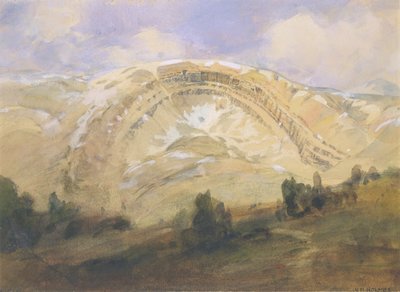 Gevouwen Strata, een Grote Geologische Boog, Colorado, 1874 door William Henry Holmes