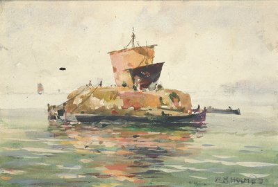 Venetiaanse vrachtboten door William Henry Holmes