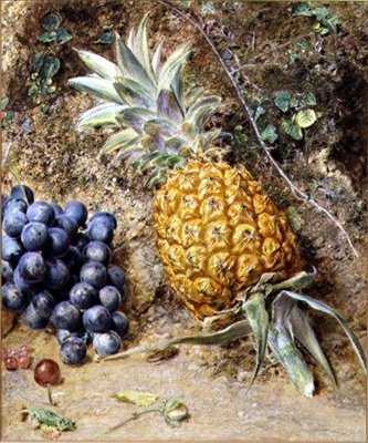 Druiven en een ananas door William Henry Hunt