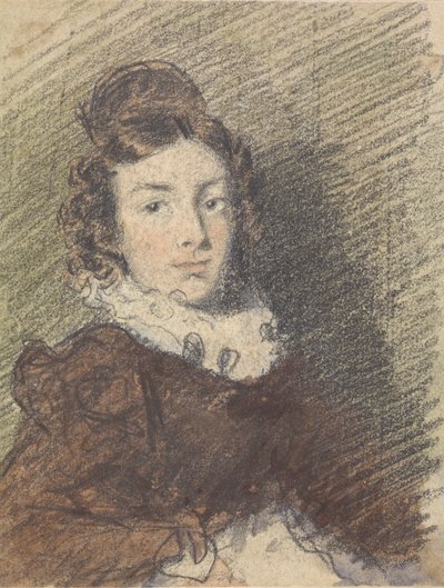 Portretstudie van een meisje door William Henry Hunt