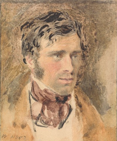 Portret van een Man door William Henry Hunt