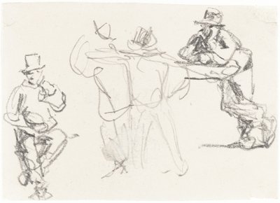 Studies van een mannelijk figuur door William Henry Hunt