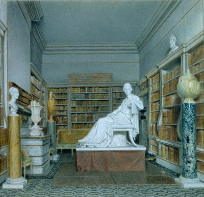 De Oude Bibliotheek, Chatsworth door William Henry Hunt