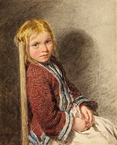 De Verlegen Zitter, c.1840 door William Henry Hunt