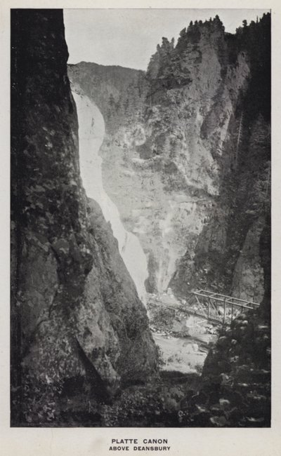 Canyons van Colorado: Platte Canon, Boven Deansbury door William Henry Jackson