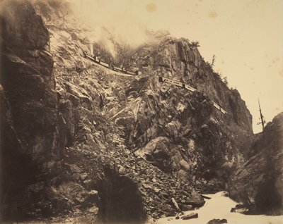 Cañon van de Rio las Animas, ca. 1882-1886 door William Henry Jackson