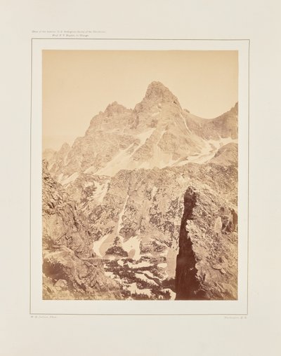 Mt. Hayden of de Grote Teton door William Henry Jackson