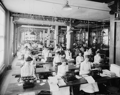 Typafdeling, National Cash Register, Dayton, Ohio, 1902 door William Henry Jackson